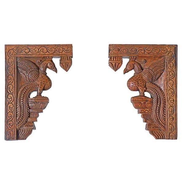 Wooden Parrot Wall Hanging Pair Wooden Parrot Wall Hanging Pair - Main Visual