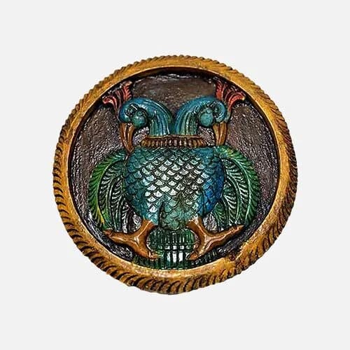 Large Multi Color Twin Parrot Wood Wall Decor - Wooden Crafts collection | Indraniie