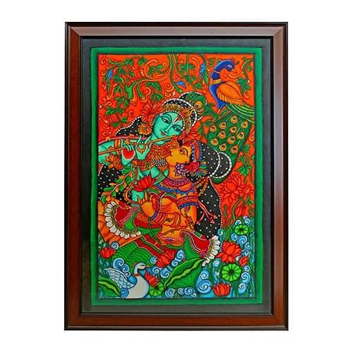Radha Krishna Kerala Mural Wall Painting Radha Krishna Kerala Mural Wall Painting - Main Visual