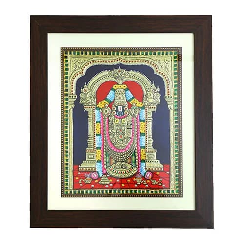 Lord Venkateshwara Tanjore Painting - Stunning Wall Art collection | Indraniie