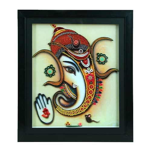 Handmade Quilling Ganesha Art - Stunning Wall Art collection | Indraniie