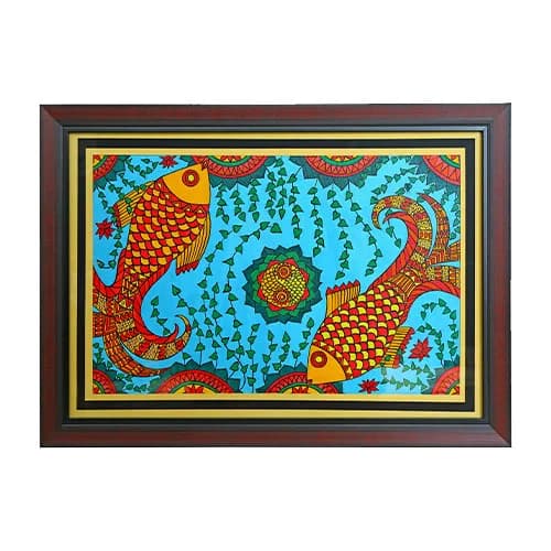 Colorful Fish Madhubani Painting Colorful Fish Madhubani Painting - Main Visual