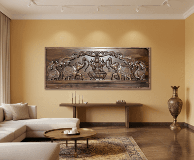 Gajalakshmi with Annam - Antique Finish - Gajalakshmi collection | Indraniie