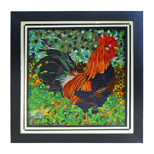 Paper Quilling Rooster Wall Art