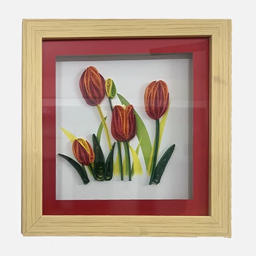 Tulip Flower Edition Paper Quilling Art