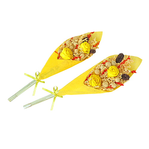 Mini Yellow Flower Bouquet - Pack of 2
