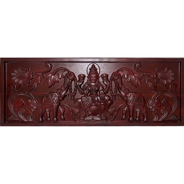 Gajalakshmi Wall Panel - Rosewood Finish