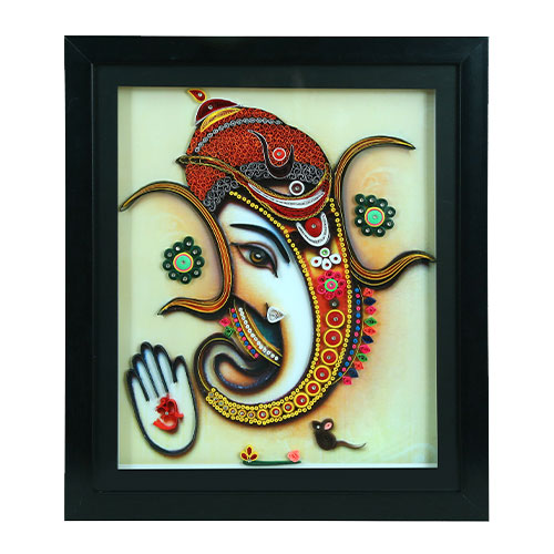Handmade Quilling Ganesha Art