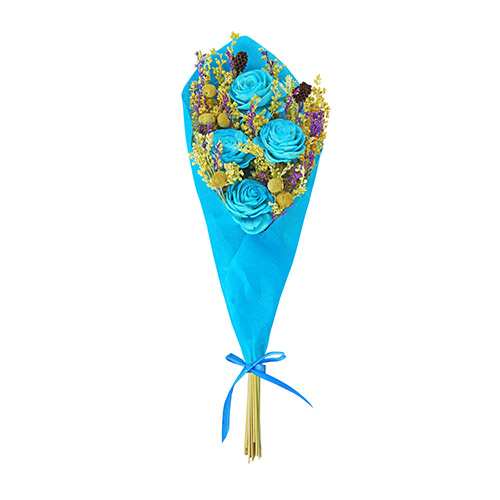 Small Turquoise Blue Flower Bouquet
