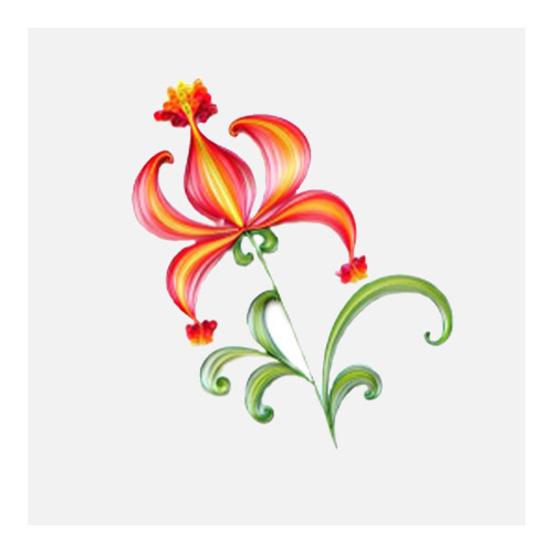 Paper Quilling Colourful Flower Art