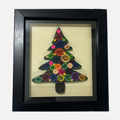 Quilled Christmas Tree Wall Hanging Art